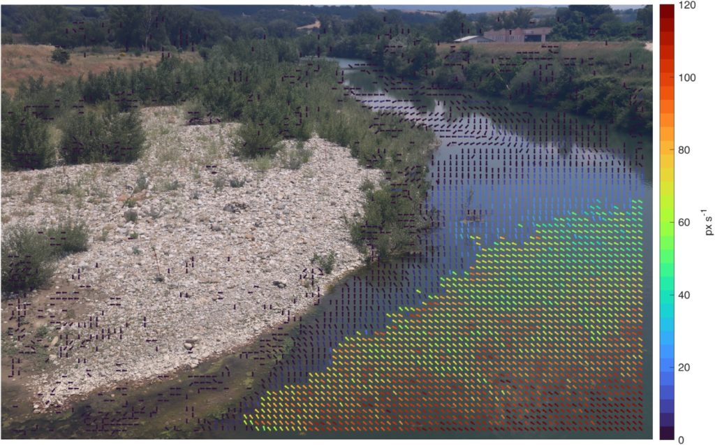  LAMMA’s output: surface displacement vectors expressed in px s-1 on the image plane.