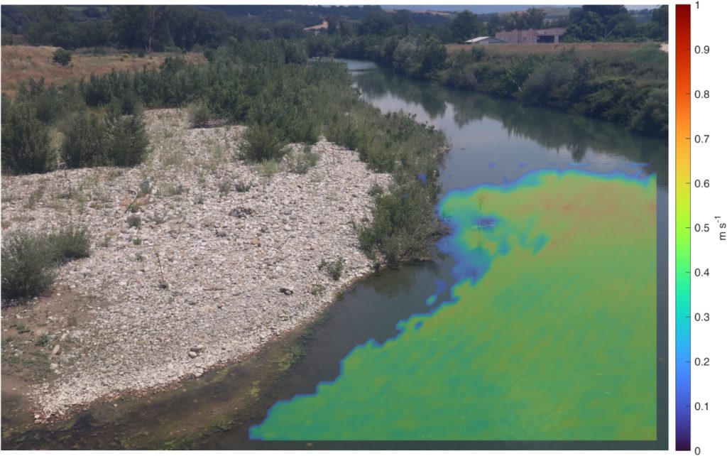 Surface displacement expressed in m s-1, obtained with the geocoding of the LAMMA’s results